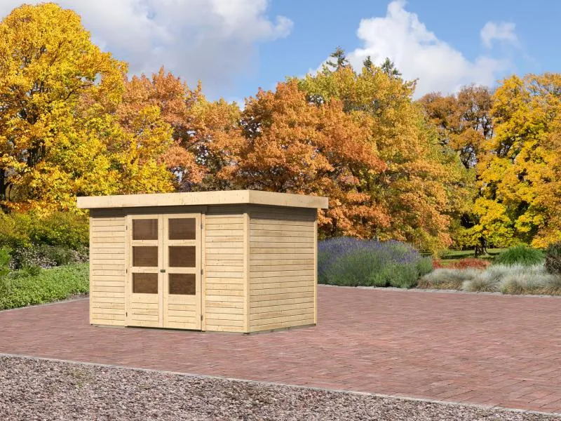 Karibu Gartenhaus Askola 4 natur 19 mm
