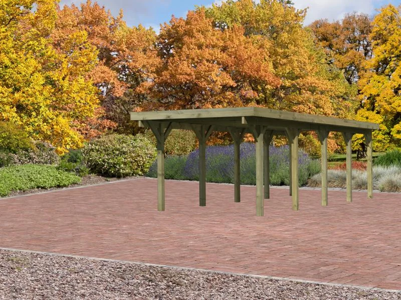 Karibu Carport Classic Einzel 3 ohne Einfahrtsbogen kdi