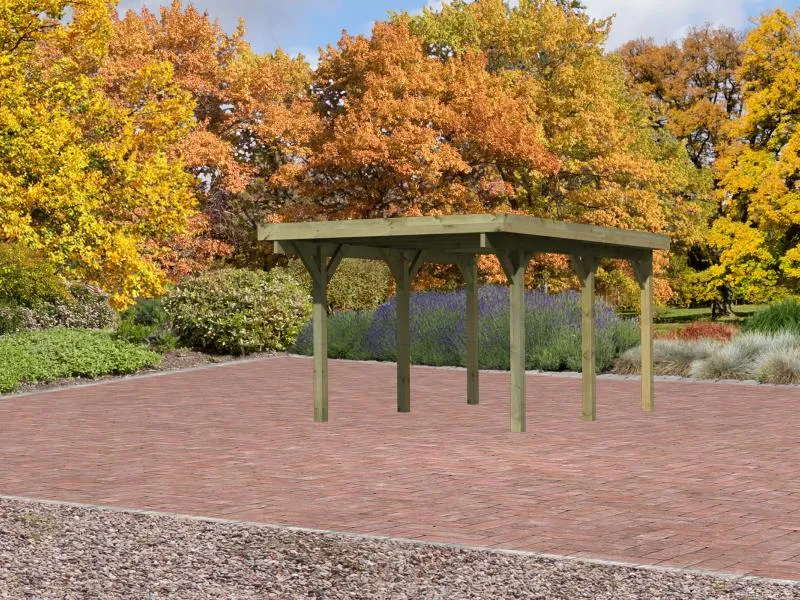 Karibu Carport Classic Einzel 1 ohne Einfahrtsbogen kdi
