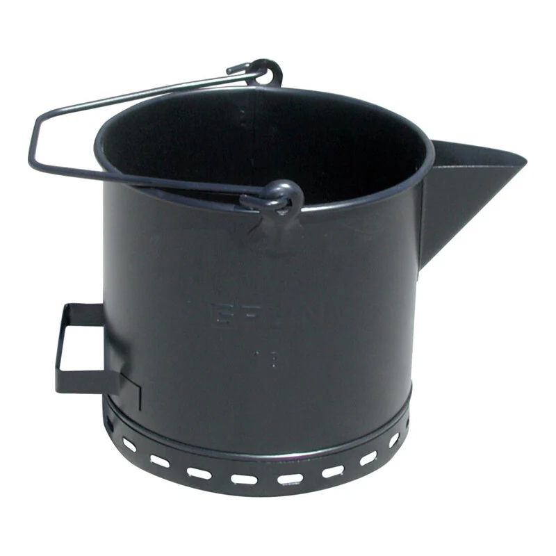 B-Ware GRÜN Bitumeneimer Stahl schwarz 30cm 20l belüfteter Fuß breiter Standfläche