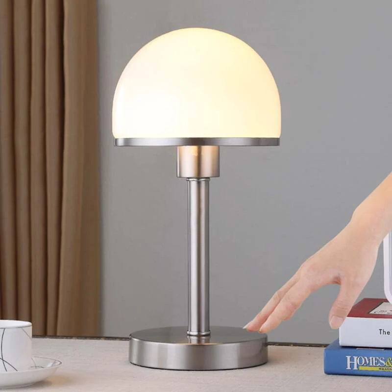 B-Ware Lindby Tischleuchte Jolie LED Lampe Tischlampe Touchfunktion nickel 39cm Höhe