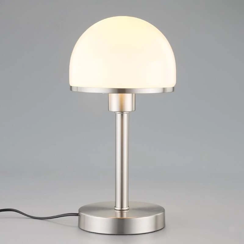 B-Ware Lindby Tischleuchte Jolie LED Lampe Tischlampe Touchfunktion nickel 39cm Höhe
