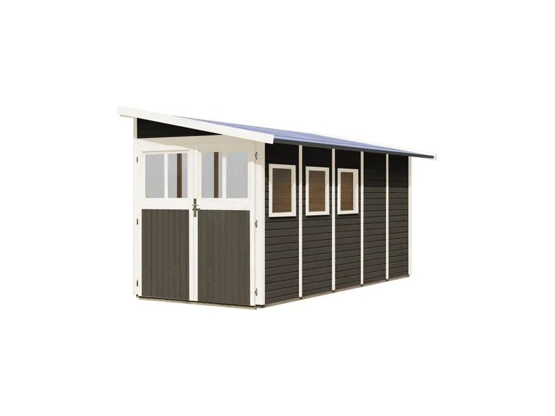 Karibu Gartenhaus Wandlitz 5 terragrau 19 mm