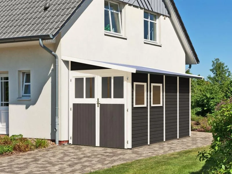 Karibu Gartenhaus Wandlitz 4 terragrau 19 mm