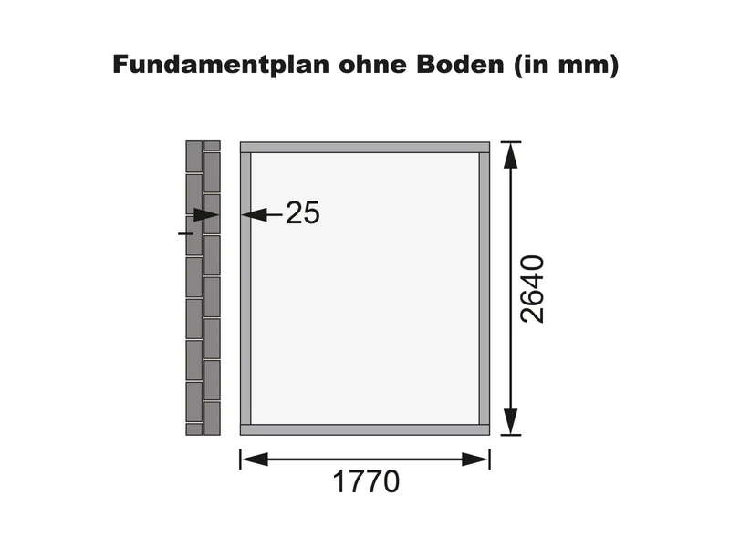 Karibu Gartenhaus Wandlitz 3 terragrau 19 mm