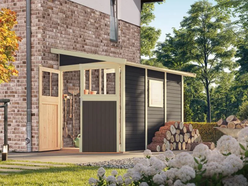 Karibu Gartenhaus Wandlitz 3 terragrau 19 mm