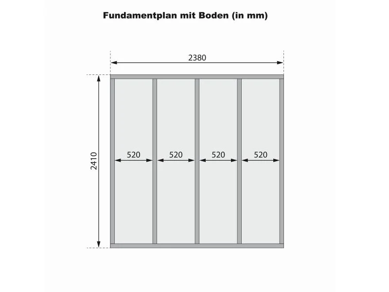 Karibu Gerätehaus Merseburg 6 SET mit Anbaudach