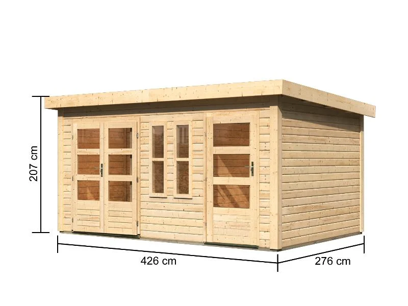 Karibu Gartenhaus Schönbuch 2 38 mm 2-Raum-Haus