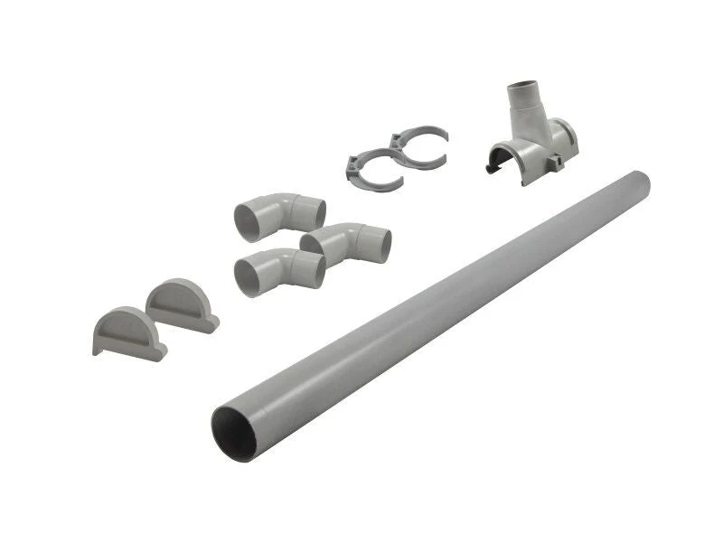 Karibu graue PVC-Dachrinne für Flachdach bis 330 cm Set K