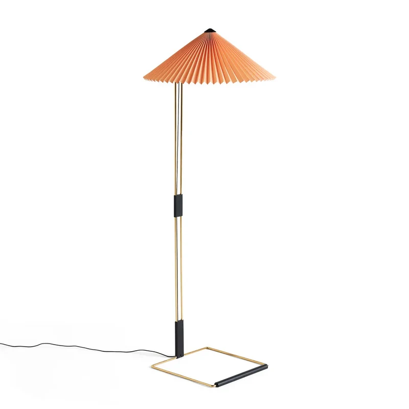 B-Ware HAY Stehleuchte Stehlampe LED Matin Pfirsich Baumwollschirm Messing modern