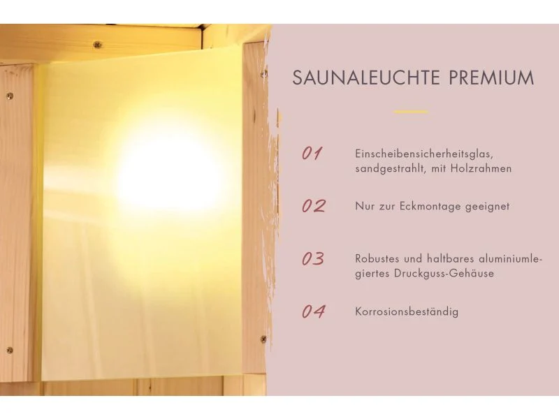 Karibu Saunaleuchte Premium Plug and Play