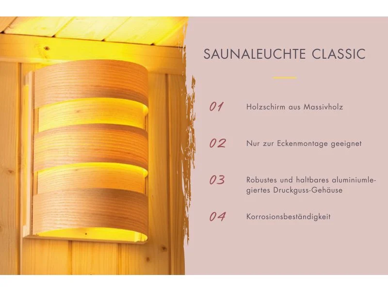 Karibu Saunaleuchte Classic Plug and Play