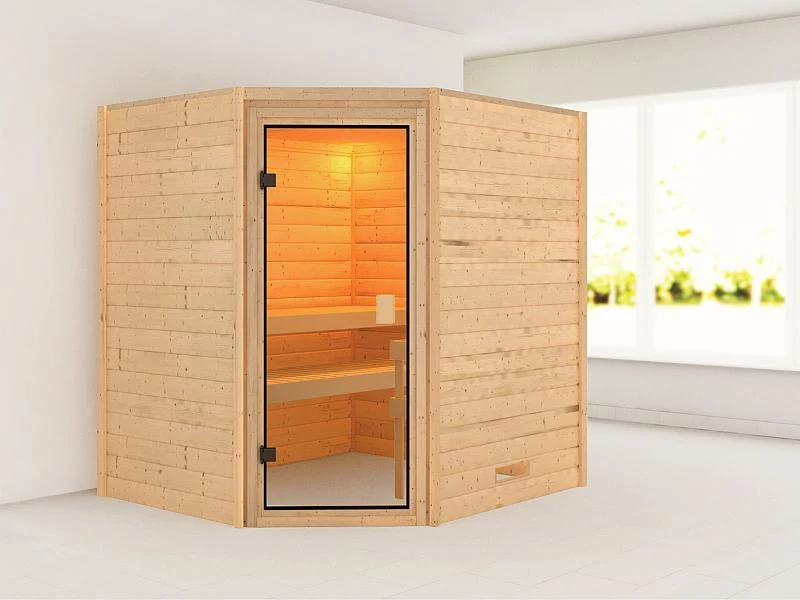 Karibu Massivholzsauna Mia 38 mm