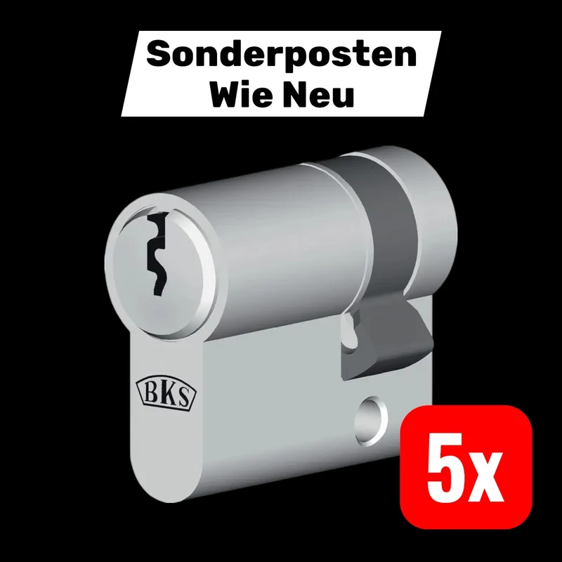 5x B-Ware BKS Halbzylinder Servicezylinder Profilzylinder 35 mm 10 mm Eigenmontage 5 STÜCK
