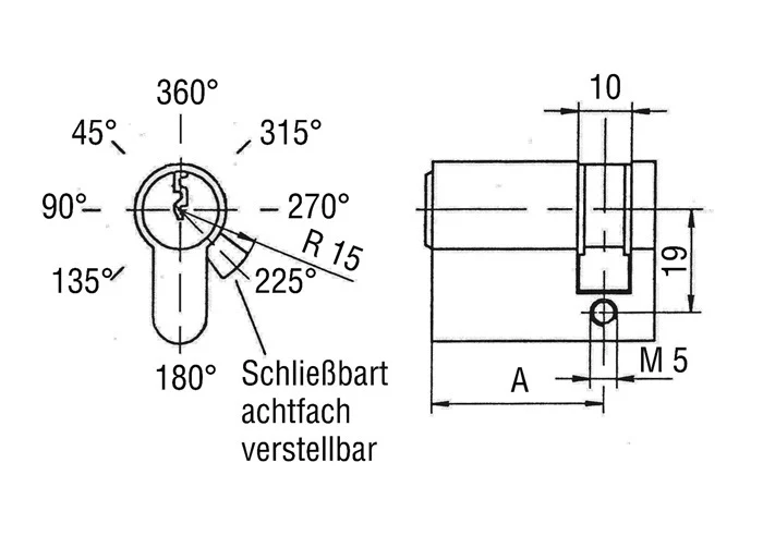 5x B-Ware BKS Halbzylinder Servicezylinder Profilzylinder 35 mm 10 mm Eigenmontage 5 STÜCK
