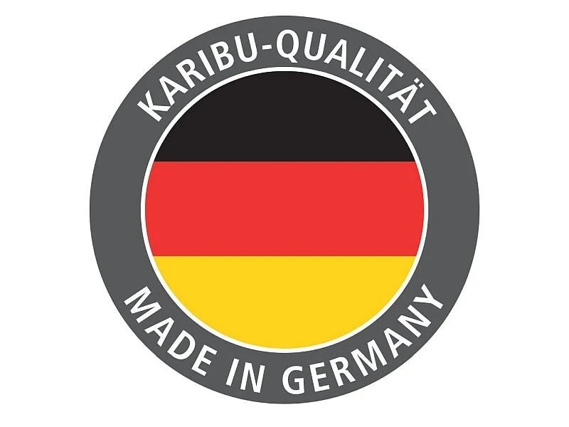 Karibu Saunahaus Mainburg 5 Set B terragrau- 9 kW Bioofen ext. Strg