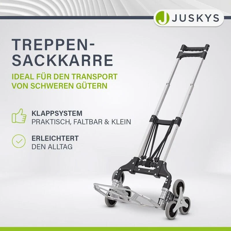 B-Ware Klappbare Treppensackkarre Alu Sackkarre bis 80kg höhenverstellbar Wagen