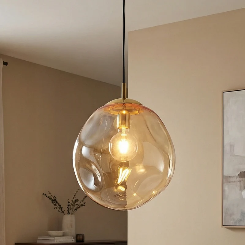 B-Ware Euluna Glas-Hängeleuchte Sol Deckenlampe Lampe Leuchte E27 Glas SIEHE TEXT/FOTO