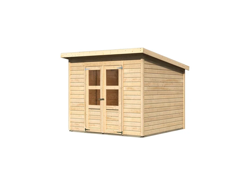 Karibu Gerätehaus Merseburg 6 natur 14 mm