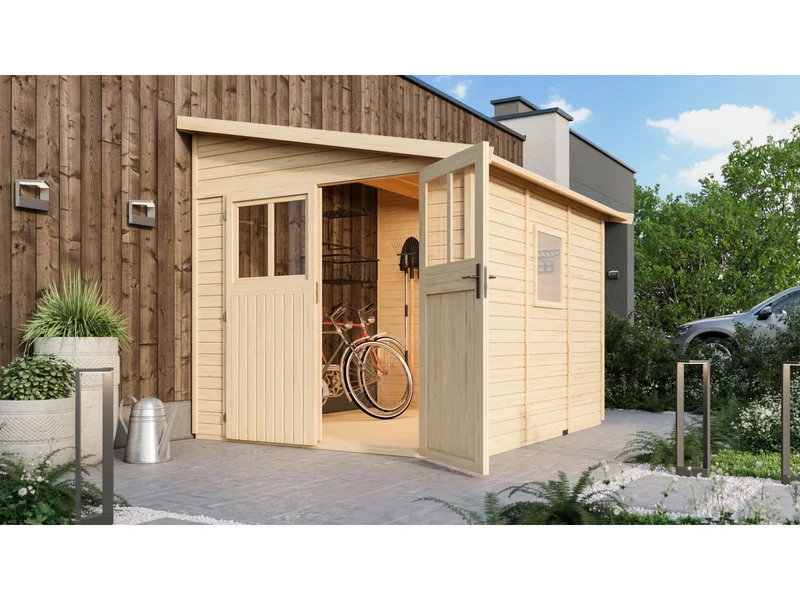 Karibu Gartenhaus Bomlitz 3 natur 19 mm
