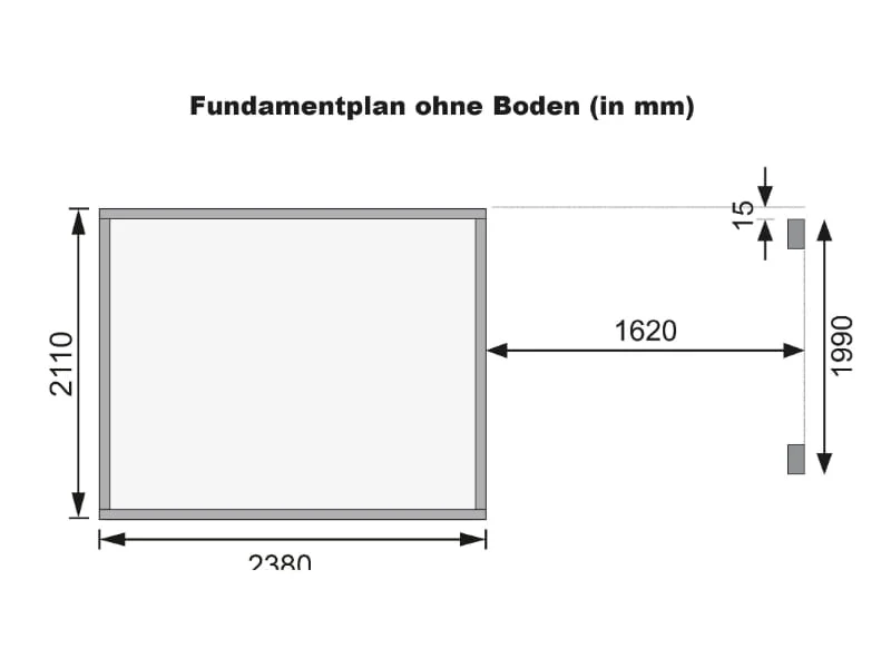 Karibu Gerätehaus Merseburg 5 SET mit Anbaudach