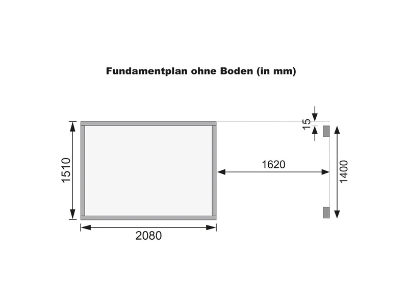 Karibu Gerätehaus Merseburg 3 SET mit Anbaudach