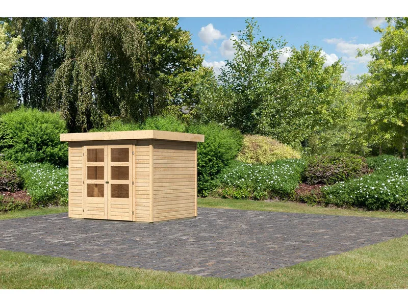 Karibu Gartenhaus Askola 3 natur 19 mm