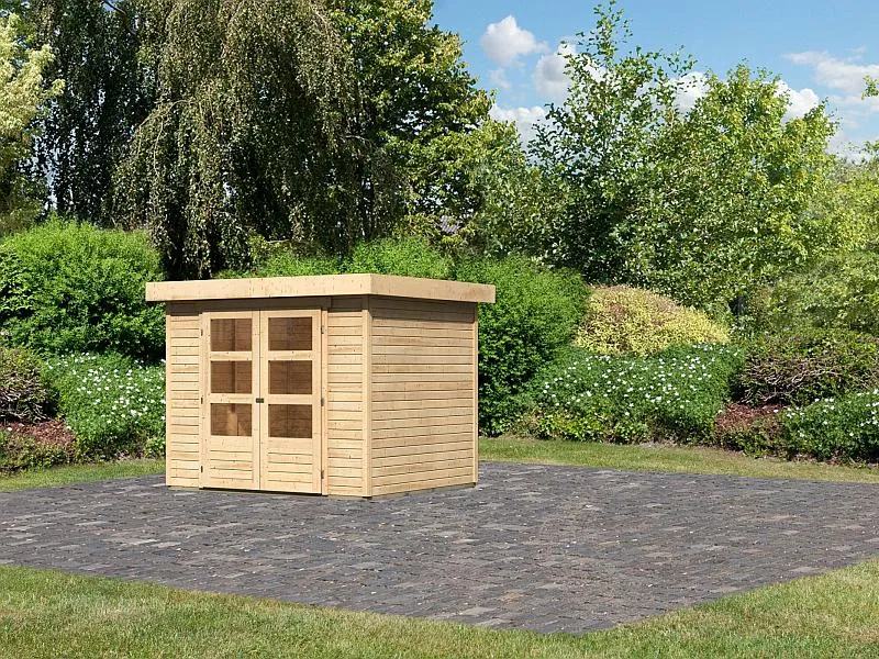 Karibu Gartenhaus Askola 3 natur 19 mm