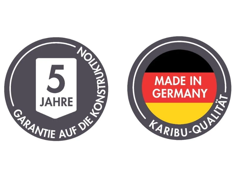 Karibu Gartenhaus Askola 3 mit Anbaudach 2,75 Meter, Seiten- und Rückwand
