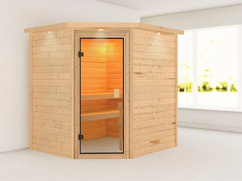 Karibu Massivholzsauna Mia 38 mm