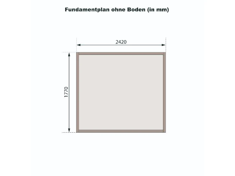 Karibu Gerätehaus Dalin 1 natur 14 mm