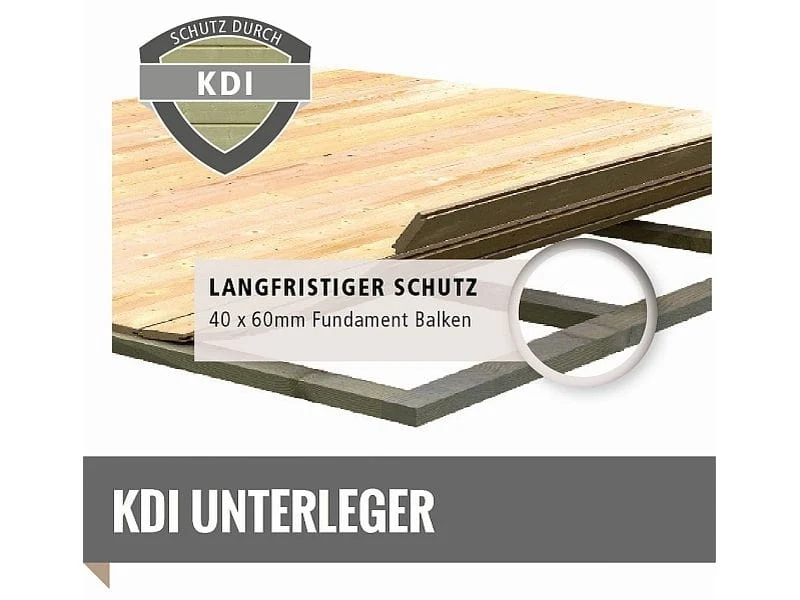 Karibu Saunahaus Mainburg 5 Set A ohne Ofen naturbelassen