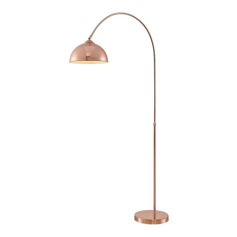 B-Ware Lindby Stehleuchte Bogenlampe Lennart LED Lampe höhenverstellbar kupfer 183cm