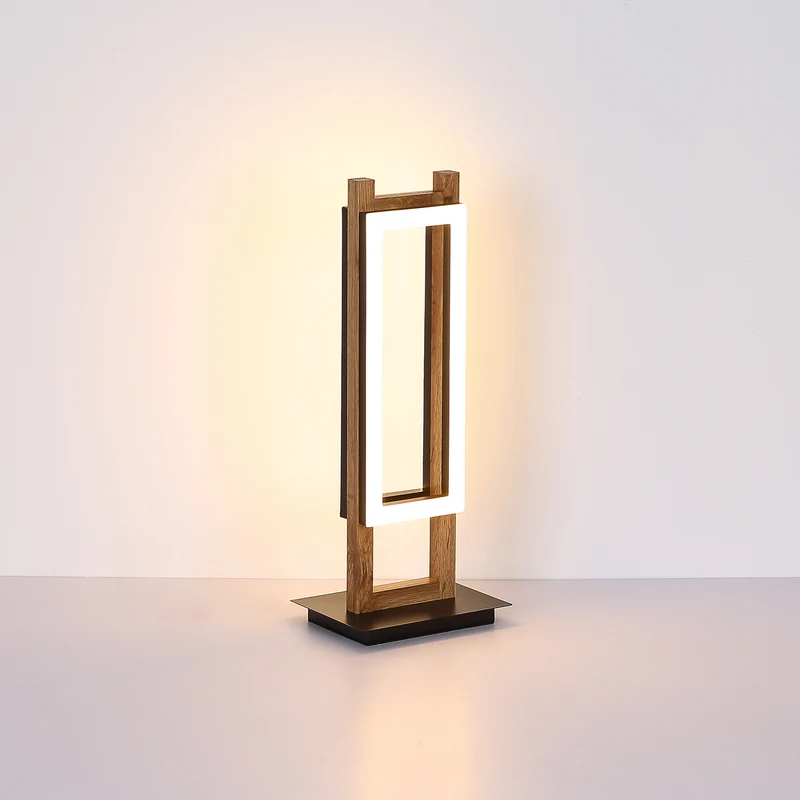 B-Ware Globo LED-Tischlampe Illa Schreibtischlampe Deko-Bürotischleuchte in Holzdesign