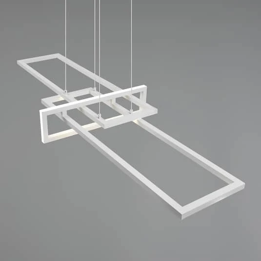 B-Ware Trio Lighting LED-Hängeleuchte Salinas, 4.000 K, weiß matt Lampe Leuchte IP20