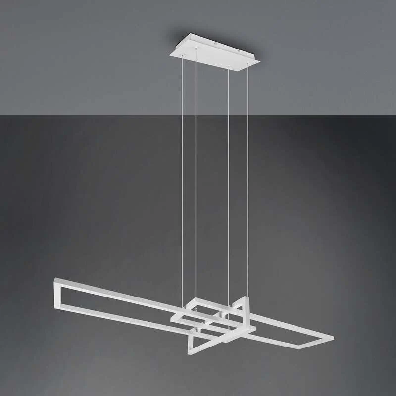 B-Ware Trio Lighting LED-Hängeleuchte Salinas, 4.000 K, weiß matt Lampe Leuchte IP20