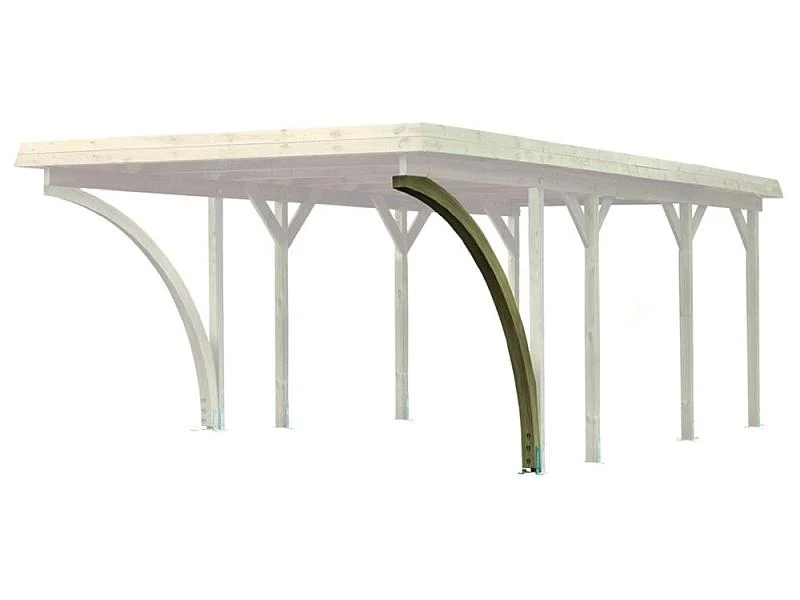 Karibu Einfahrtsbogen aus kdi für Carport 9 x 9 cm