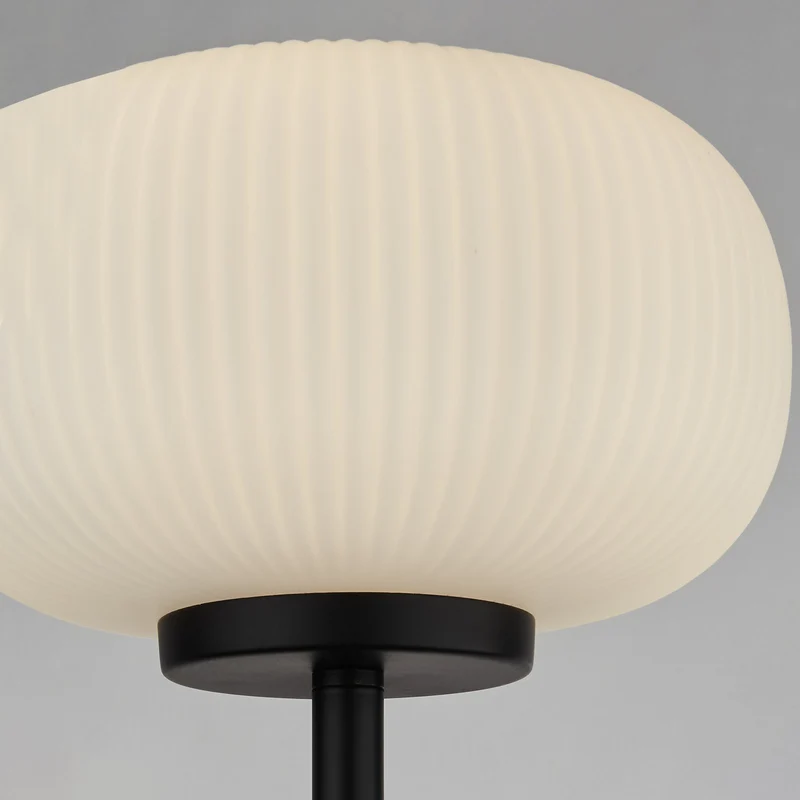 B-Ware Searchlight Stehleuchte Lumina Standlampe Wohnzimmer Glas Schirm Weiß Modern134