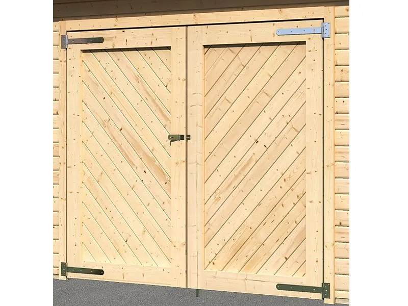 Karibu Blockbohlengarage 38 mm natur