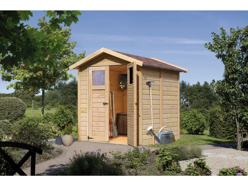 Karibu Gerätehaus Dahme 3 natur 14 mm
