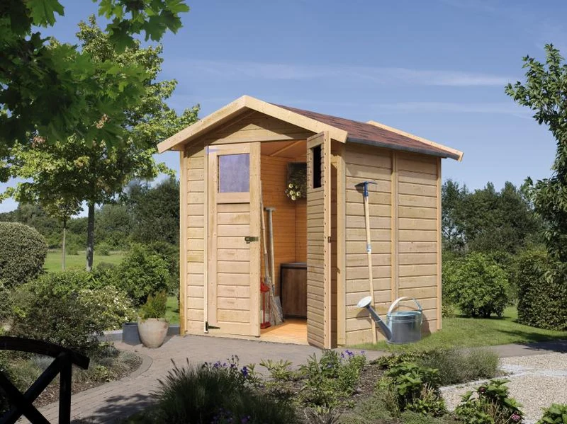 Karibu Gerätehaus Dahme 3 natur 14 mm