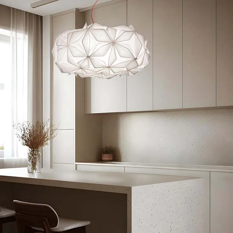 B-Ware Slamp Pendellampe Hängeleuchte C'EST LA VIE LED dimmbar weiß Ø53cm Kabel