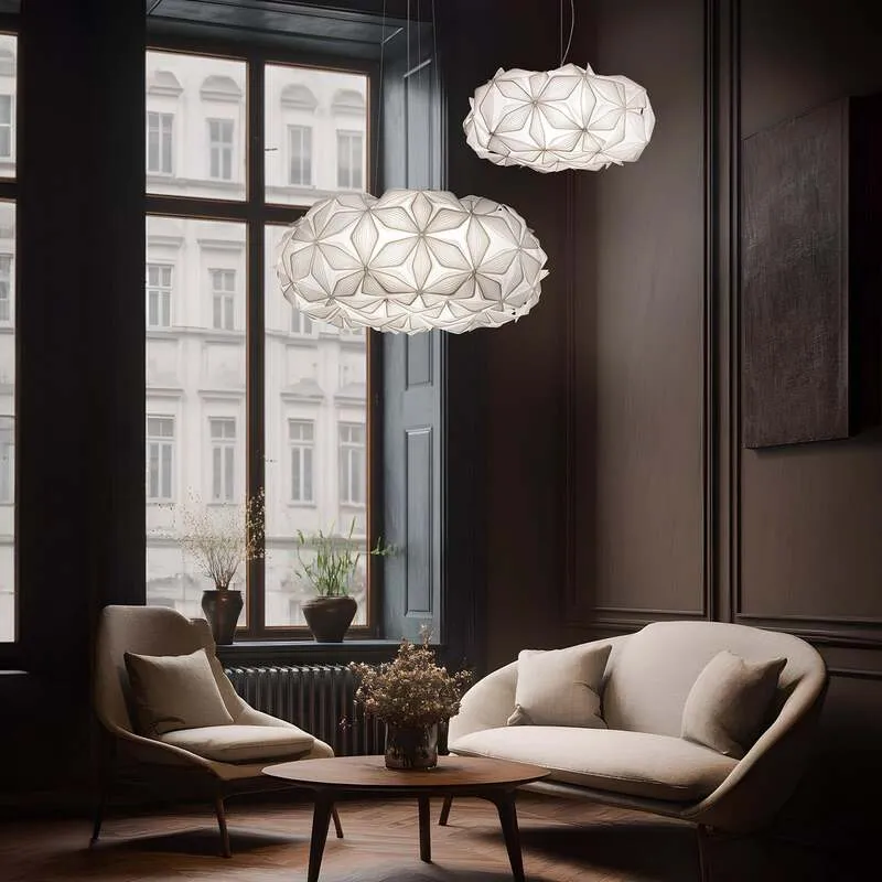 B-Ware Slamp Pendellampe Hängeleuchte C'EST LA VIE LED dimmbar weiß Ø53cm Kabel