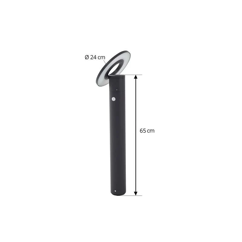 B-Ware Arcchio Wegeleuchte Tovio LED Gartenlampe anthrazit 81cm mit Bewegungsmelder