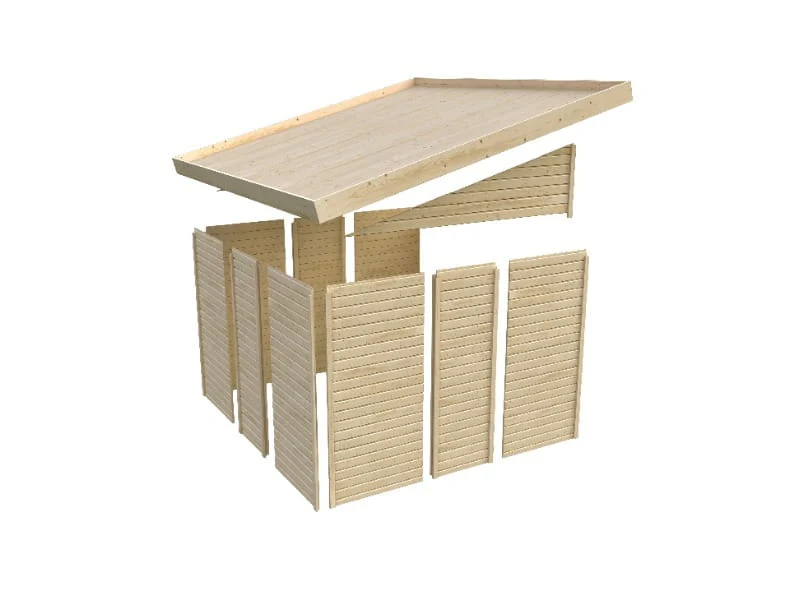 Karibu Gartenhaus Wandlitz 4 natur 19 mm