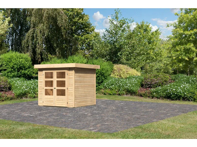 Karibu Gartenhaus Askola 2 natur 19 mm