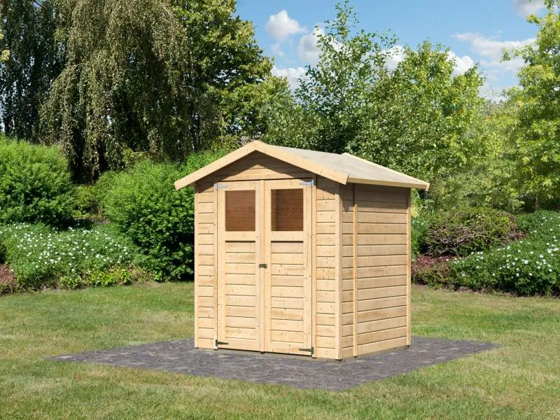 Karibu Gerätehaus Dahme 2 natur 14 mm