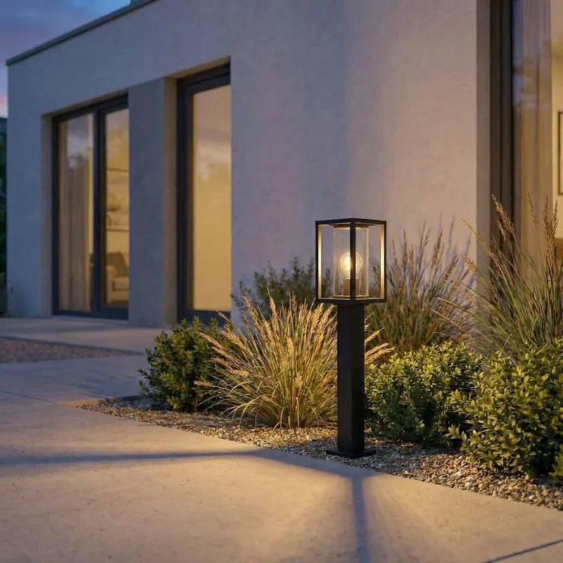 B-Ware Lucande Wegeleuchte Ferda Gartenleuchte LED anthrazit dimmbar IP44 60cm 16x16cm