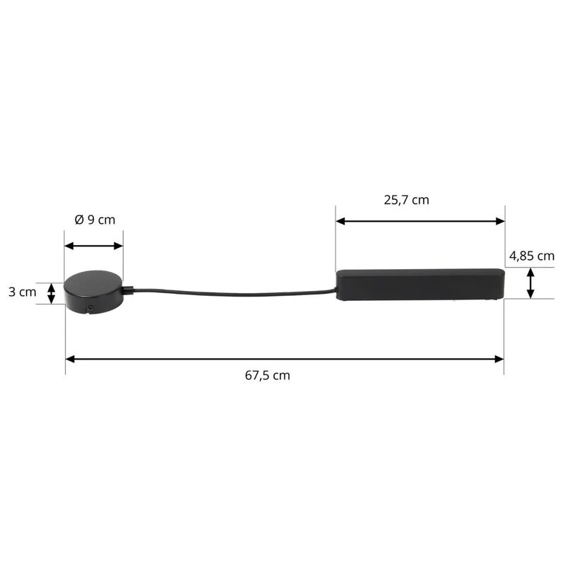 B-Ware Lindby LED Treiber Lumaro 100W schwarz Eisen 67,5cm für Schienensystem IP20