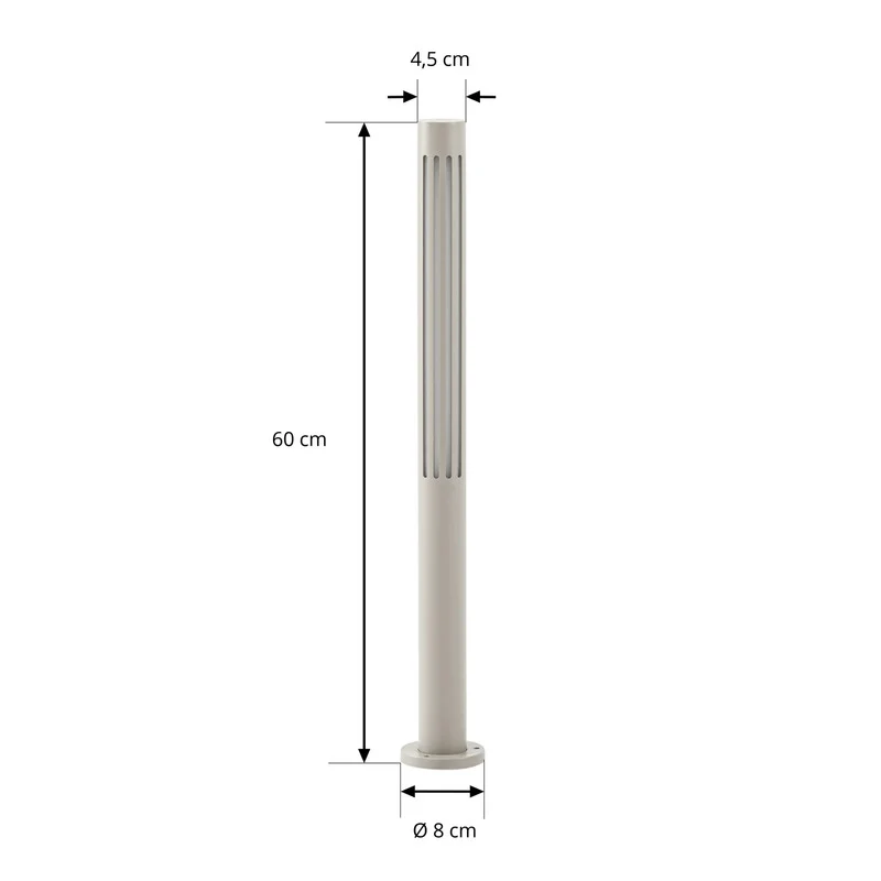 B-Ware Lindby Wegeleuchte Wegelampe LED Fjorya grau Aluminium Außenbeleuchtung 60 cm